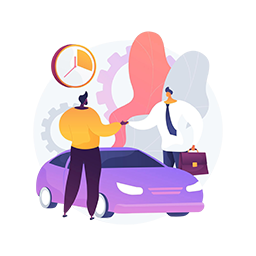 carsharing service abstract concept illustration