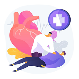 cpr abstract concept vector illustration cardiopulmonary resuscitation cpr emergency procedure chest compressions ambulance artificial ventilation first aid training abstract metaphor 1